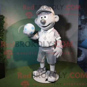 Sølv golfbold maskot...