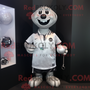 Sølv golfbold maskot...