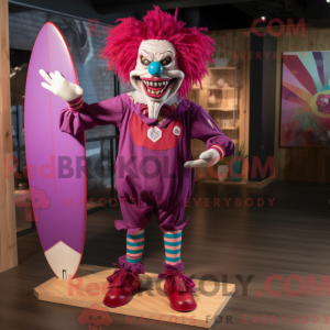 Magenta Evil Clown máscara...