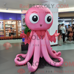 Rosa Octopus maskot...