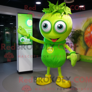 Postava maskota Lime Green...