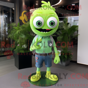 Limegrønn Cyclops máscara...