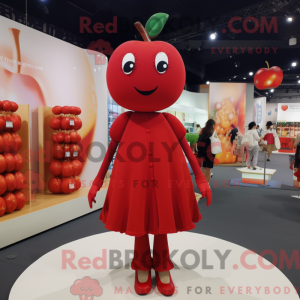 Rød æble maskot kostume...