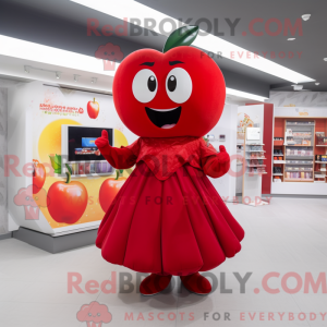 Rød æble maskot kostume...
