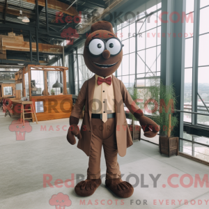 Brown Stilt Walker mascot...