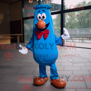 Blue Currywurst mascot...
