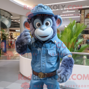 Blue Monkey mascot costume...
