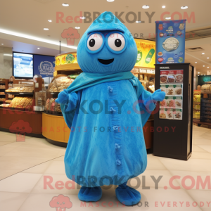 Blå Falafel maskot kostume...