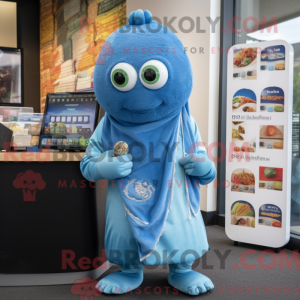 Blå Falafel maskot kostume...