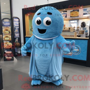 Blå Falafel maskot kostume...