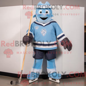 Sky Blue Ice Hockey Stick...
