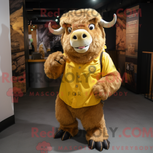 Gold Bison-maskot drakt...