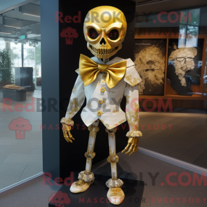Gold Undead mascot costume...