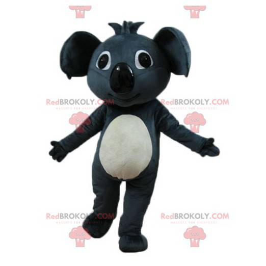 Mascote lindo coala gigante cinza e branco - Redbrokoly.com