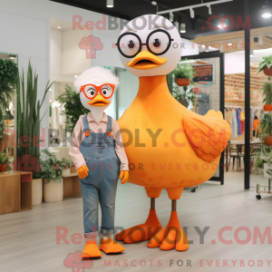 Orange Swans maskot kostume...