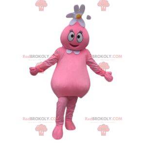 man mascotte met een kostuum in de kleuren van de Verenigde Staten