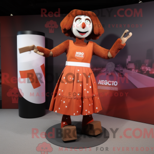 Rust Acrobat mascot costume...