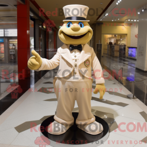 Beige Ring Master mascot...