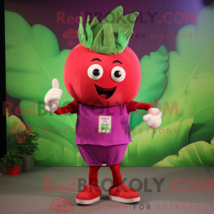 Red Turnip-mascottekostuum...