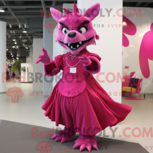 Magenta Chupacabra mascot...