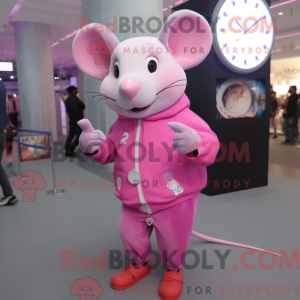 Postava maskota Pink Rat...