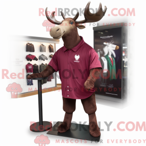 Maroon Irish Elk mascot...
