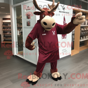 Maroon Irish Elk maskot...