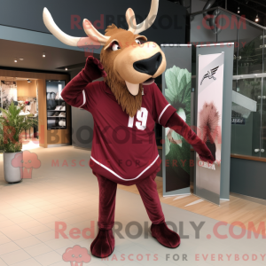 Maroon Irish Elk maskot...