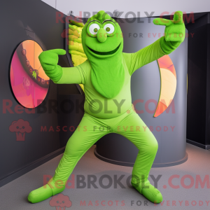 Postava maskota Lime Green...
