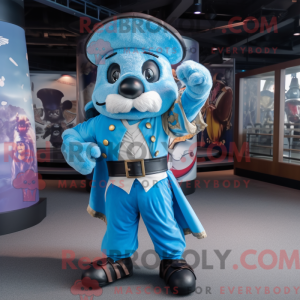 Sky Blue Pirate mascot...