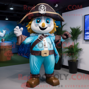 Sky Blue Pirate mascot...