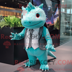 Cyan Axolotls máscara de...