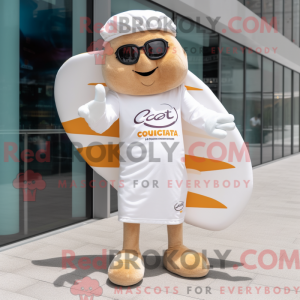 Hvid Croissant maskot...