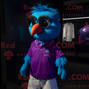 Magenta Blue Jay mascot...
