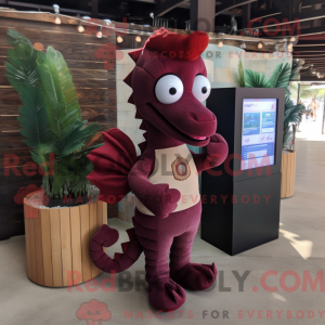 Maroon Seahorse maskot...