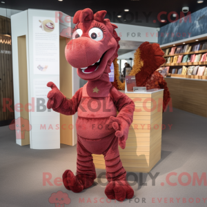 Maroon Seahorse mascot...