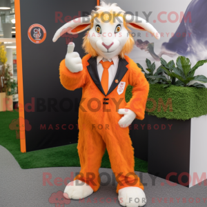 Oranžová postava maskota...