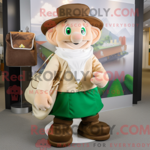 Beige Leprechaun maskot...