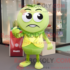 Postava maskota Lime Green...