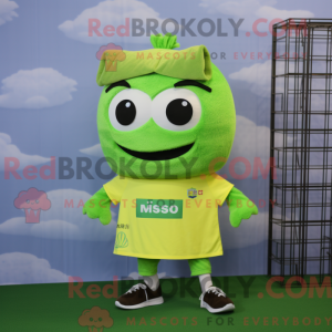 Postava maskota Lime Green...