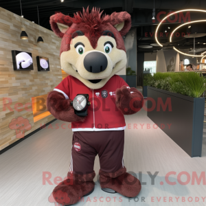 Maroon Wild Boar maskot...