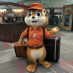 Orange Chipmunk maskot...