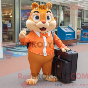 Oranžová postava maskota...