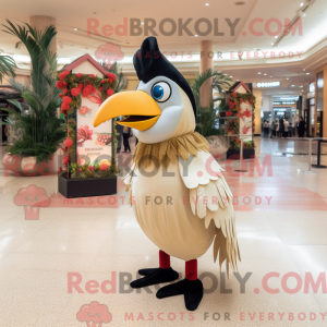 Beige Toucan mascot costume...