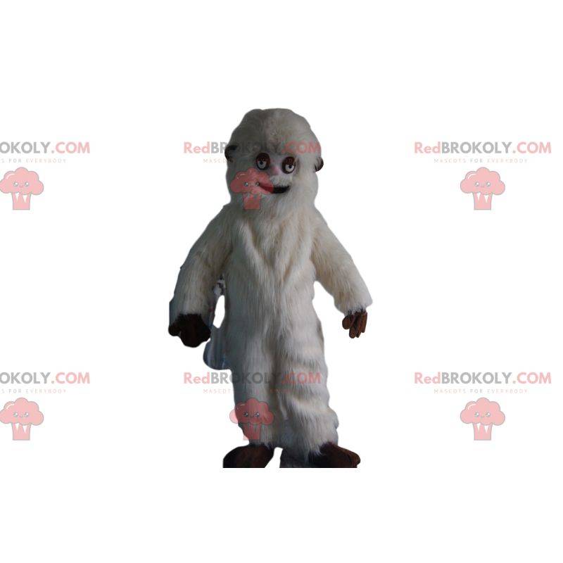 Mascotte witte Yeti. Wit Yeti-kostuum
