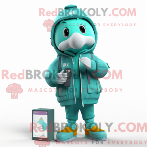 Teal Pho Maskottchen Kostüm...