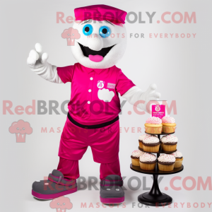 Magenta bryllupskage maskot...