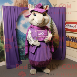 Lilla Armadillo maskot...