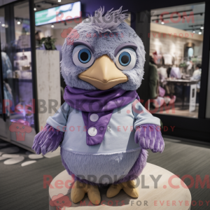 Lavendel Quail maskot drakt...