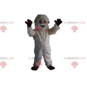 Maskot bílý Yeti. Bílý kostým Yeti